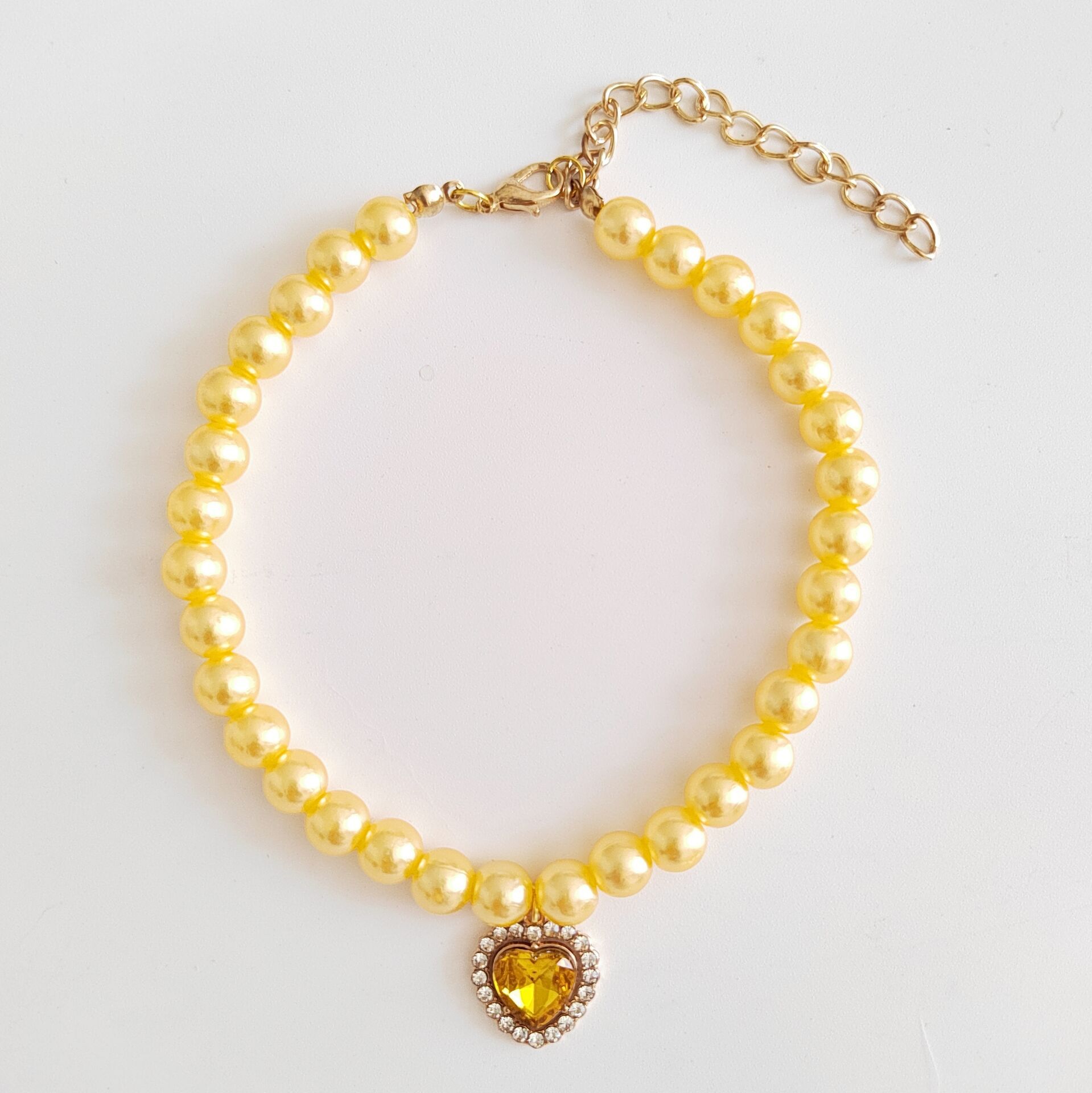 Yellow Pearl Heart