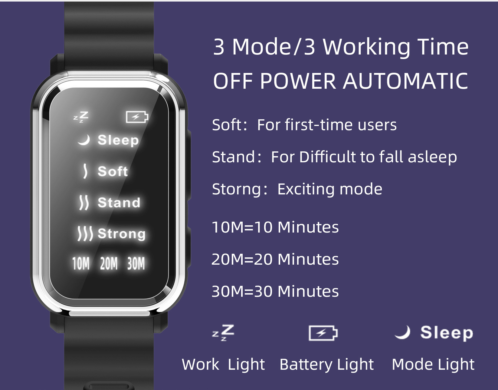 Smart Sleeping Instrument Bracelet M16 Micro-current Sleep Aid - Image 18