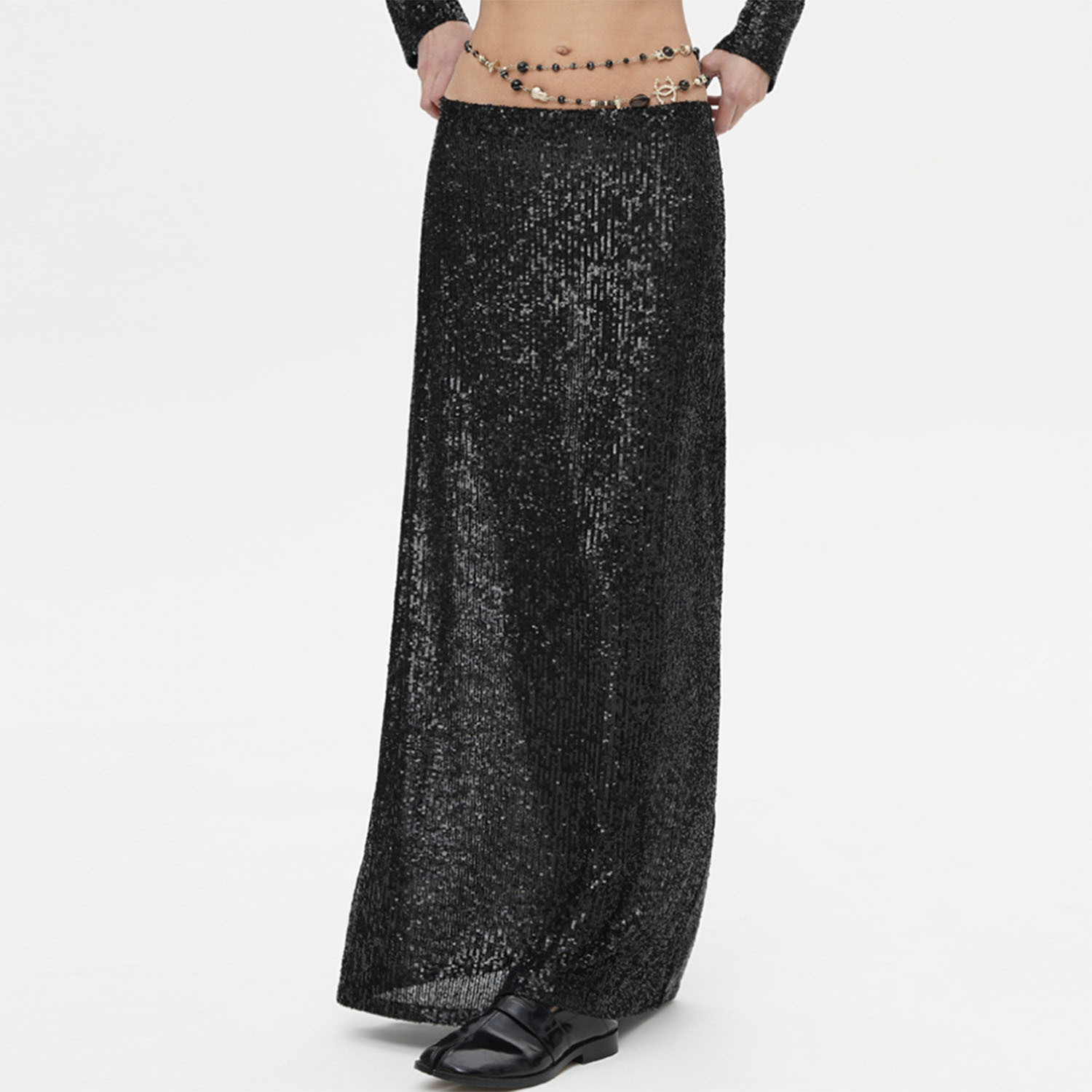 High-density Sequin Midi Skirt For Women Social Media Favorite