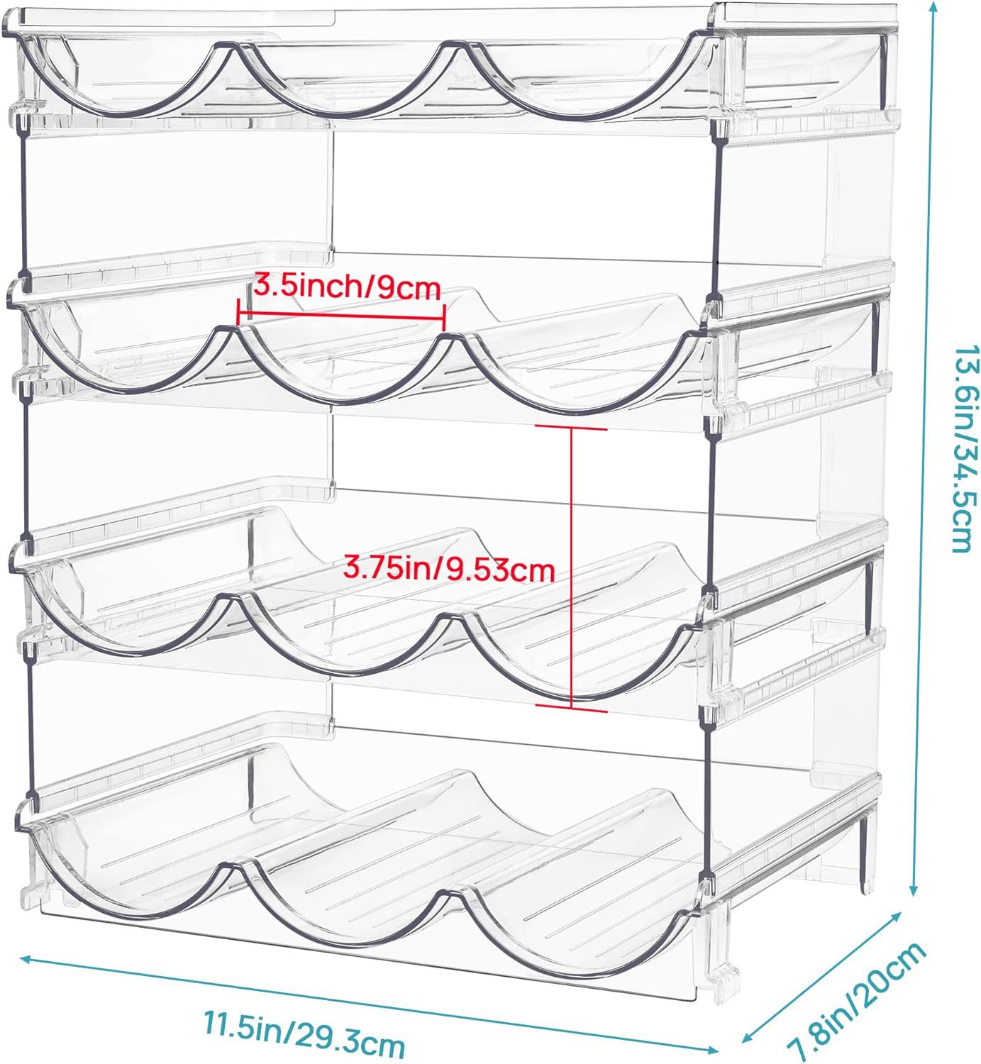 Title 19, Transparent Removable Water Bottle Storage Rack