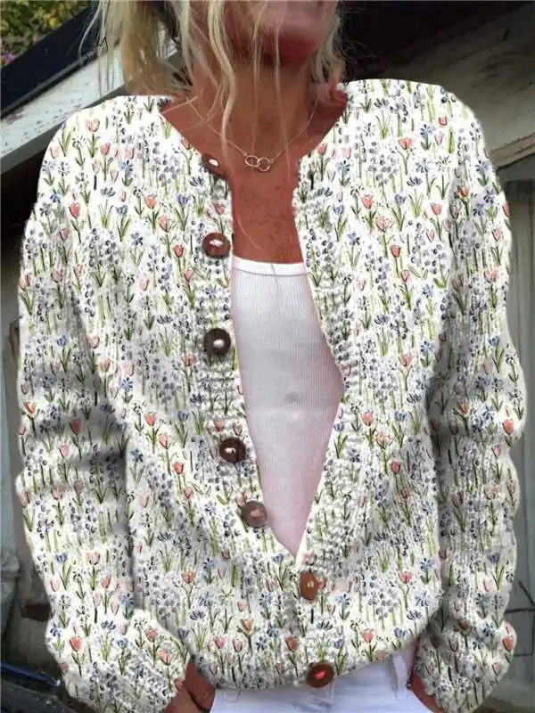 Women's Fashionable Knitted Cardigan Sweater - 25Style