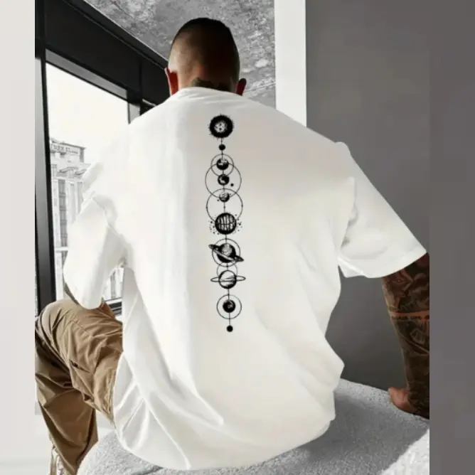 Digital Printing Casual Round Neck Short Sleeves