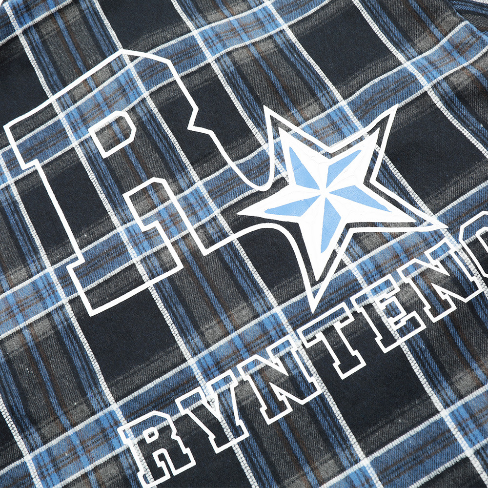 Letter Five-pointed Star Printed Loose Casual Shirt Coat