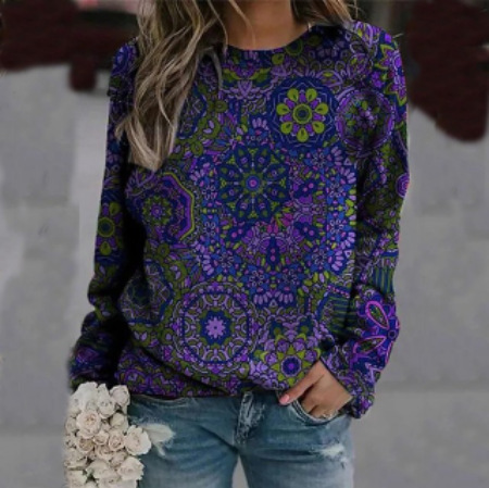 Comfortable Casual Loose Round Neck Sweater 01Color M - Shop at LoveMi