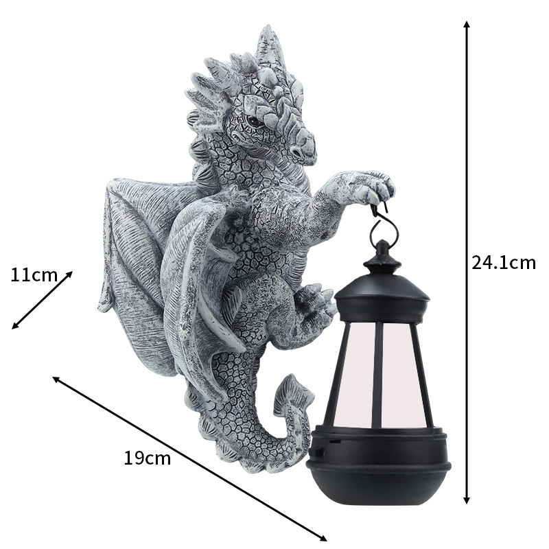 Western Dragon Lantern Outdoor Courtyard Garden Resin Craftwork — foto 6