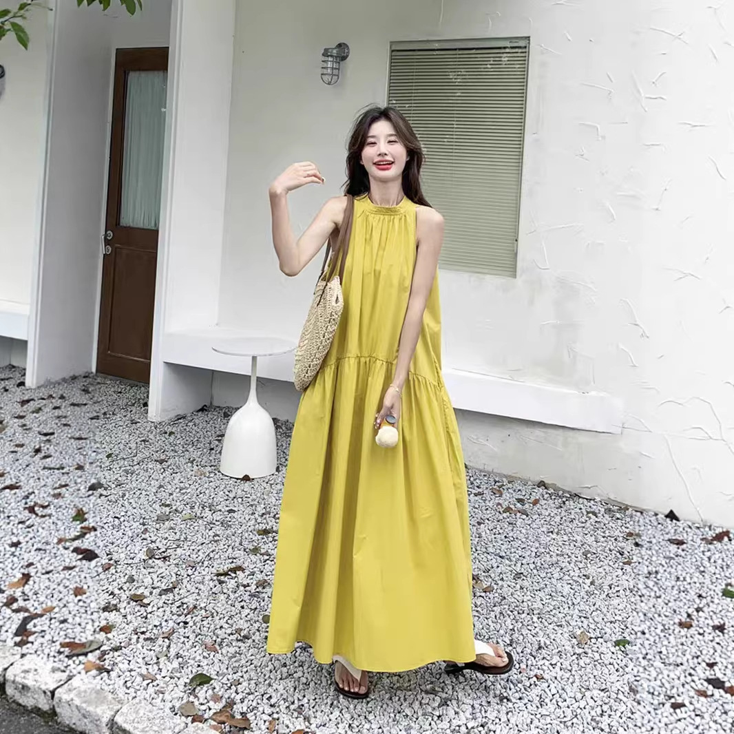 Womens Relaxed Elegant Vintage-style Long Dress