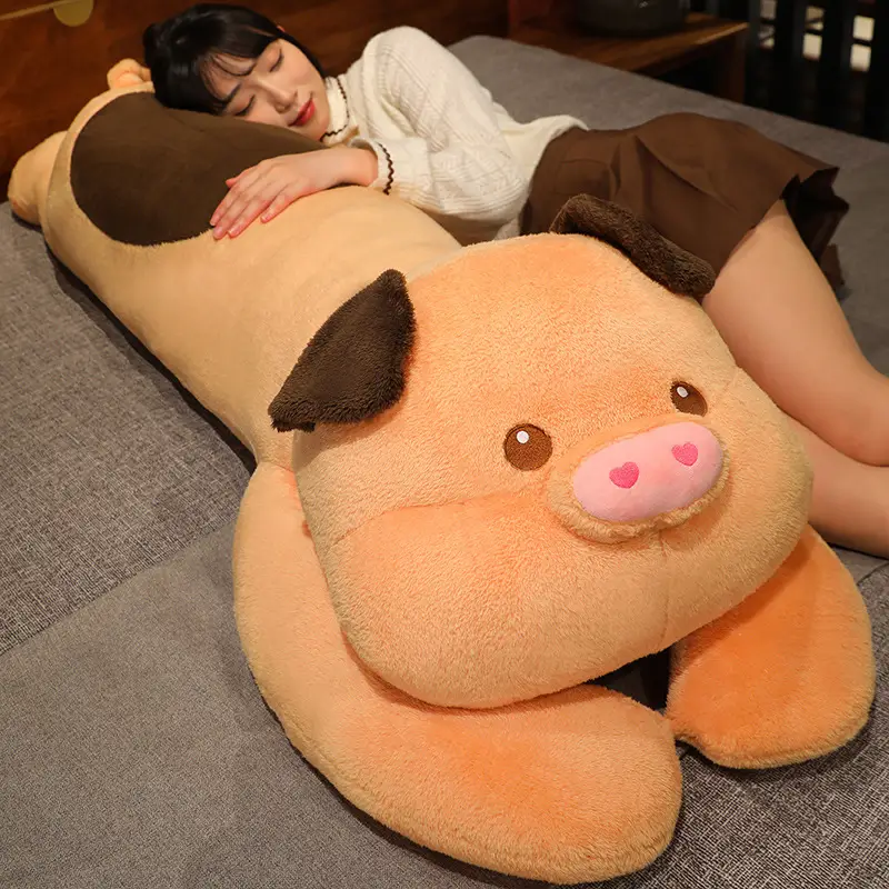 Lying Pig Doll Pillow Boys And Girls Sleeping On Bed Huge Plush Toy