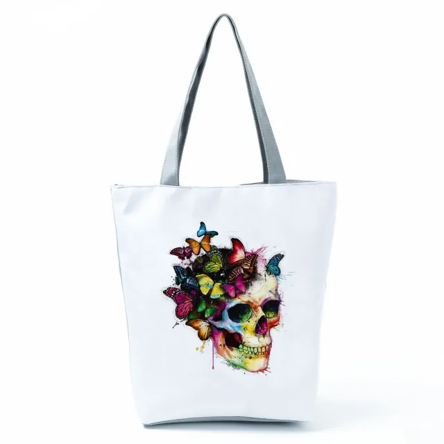 Portable Large Capacity Skull Printed Handbag Hl6670 - Shop at LoveMi