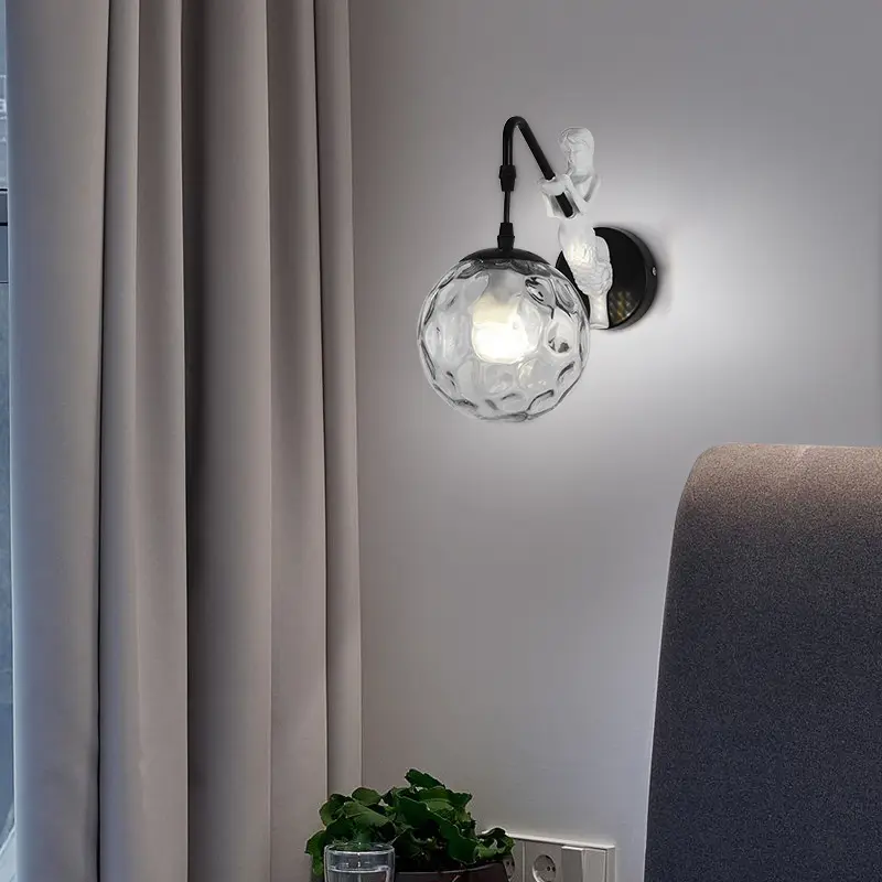 Simple European Wall Lamp Retro Idyllic Bedroom
