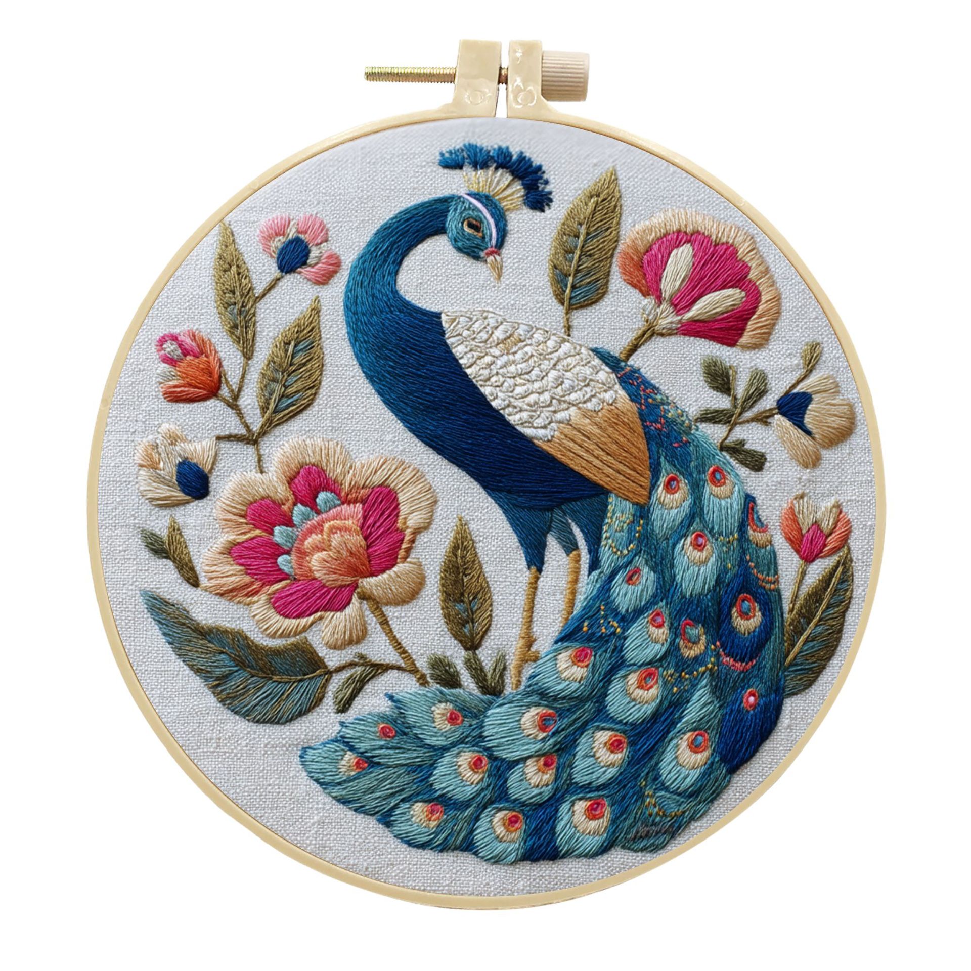 Peacock Embroidery Kit, picture 4 of 4