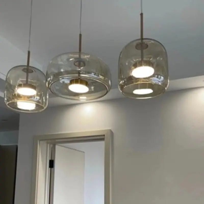 Glass Chandelier Jellyfish Restaurant Coffee Shop Bedside
