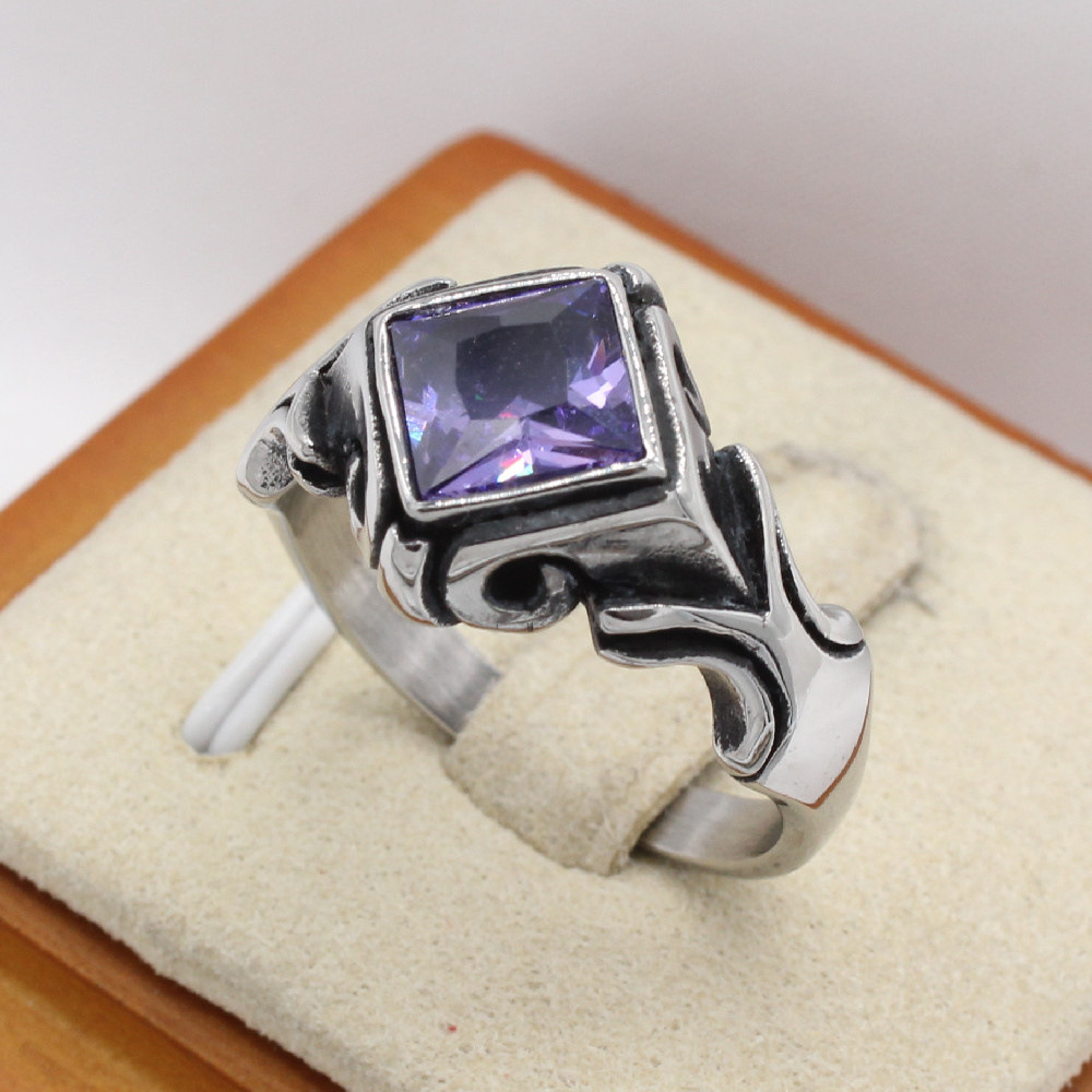 Prismatic Gem Men's Titanium Steel Ring