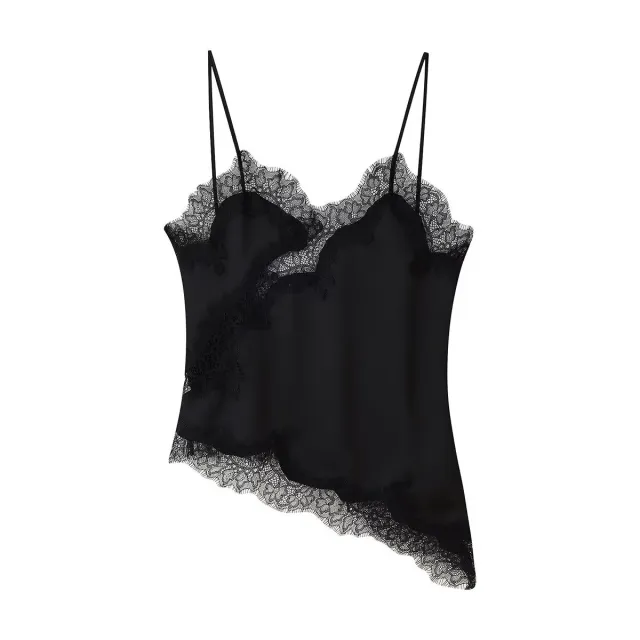 European And American Style Women's Fashion All match Lace Top Black Top - Shop at LoveMi