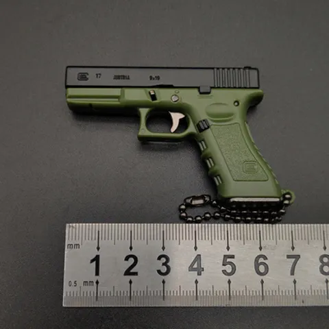 G17 Half Alloy Key Ring Model Guns Pendant Gift Toys Black Green Glk - Shop at LoveMi