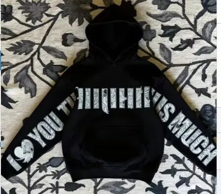 Street Hip hop Fashion Loose Hoodie Black - Shop at LoveMi