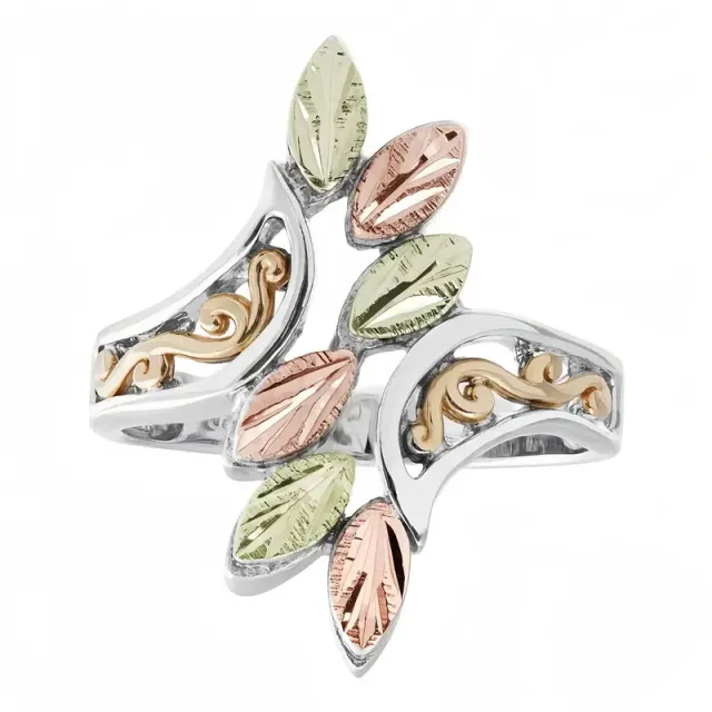 Hollow Two tone Ring Fashionable Women Silver - Shop at LoveMi