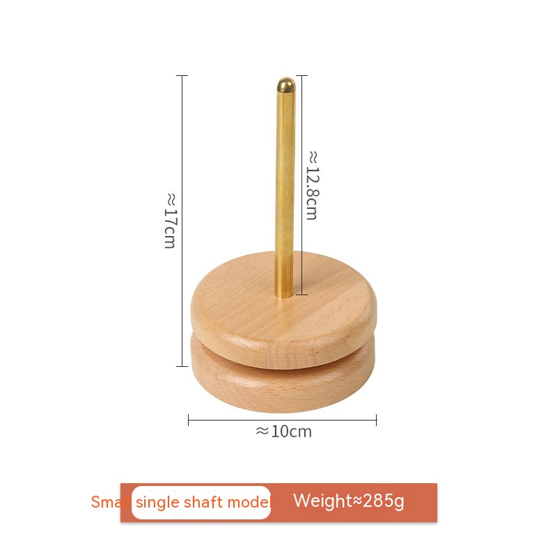 Wooden rotatable wool spool (small size single axis