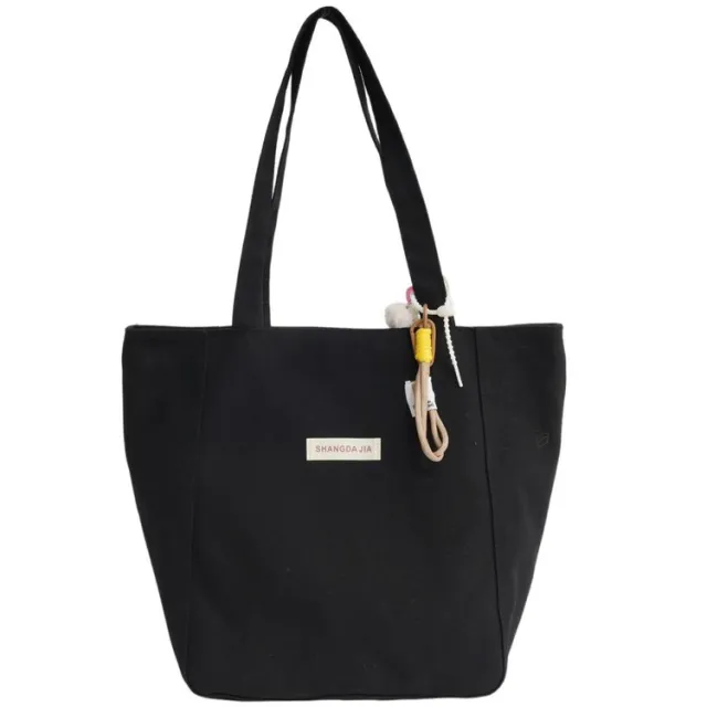 Canvas Casual Large Capacity Shoulder Bag For Women Black - Shop at LoveMi