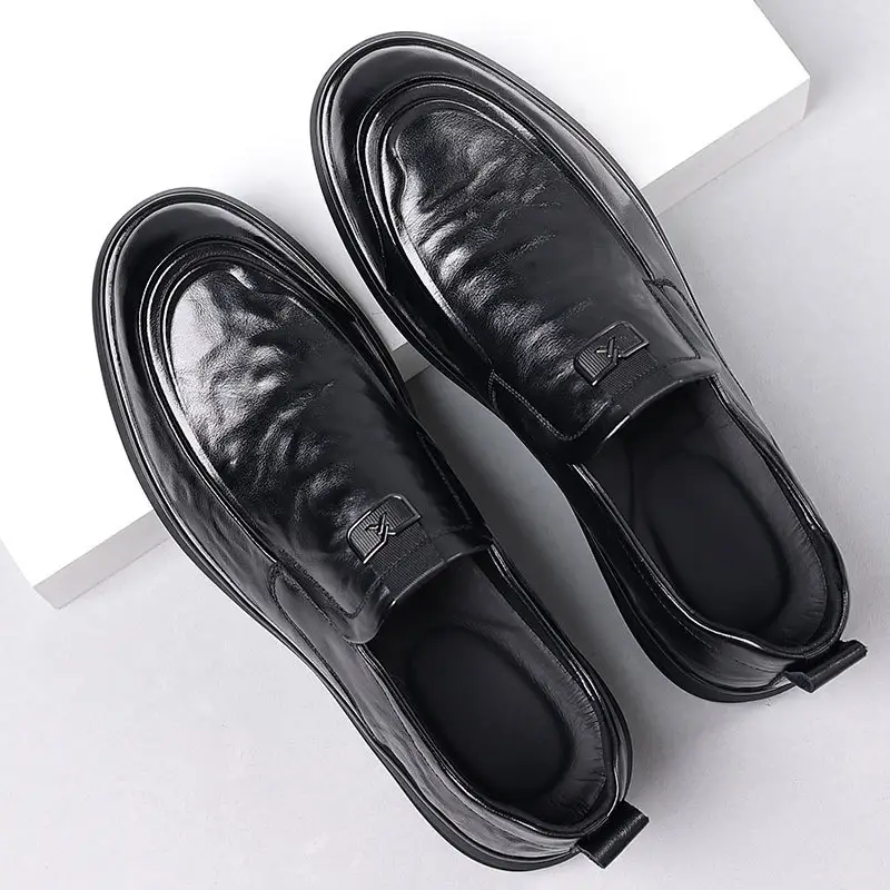 Full-grain Leather Business-casual Slip-on Dress Shoes