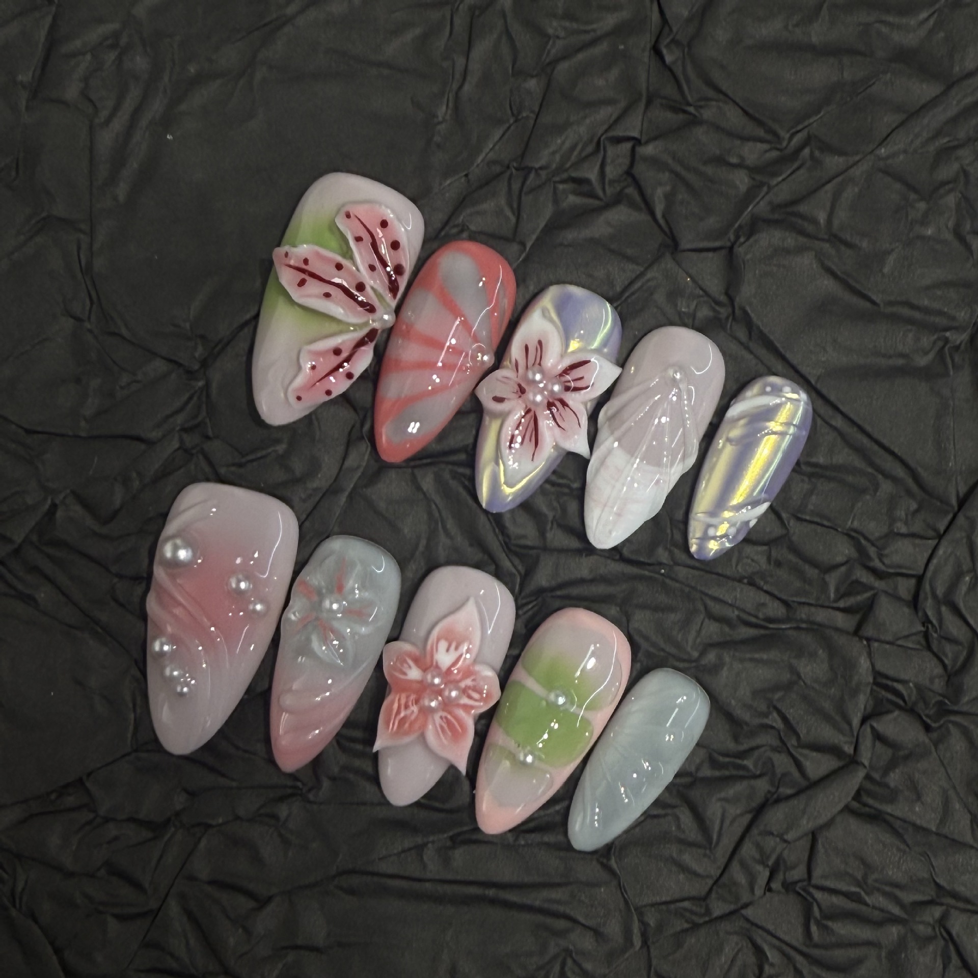 Custom-carved Purely Handmade Wearable Nails
