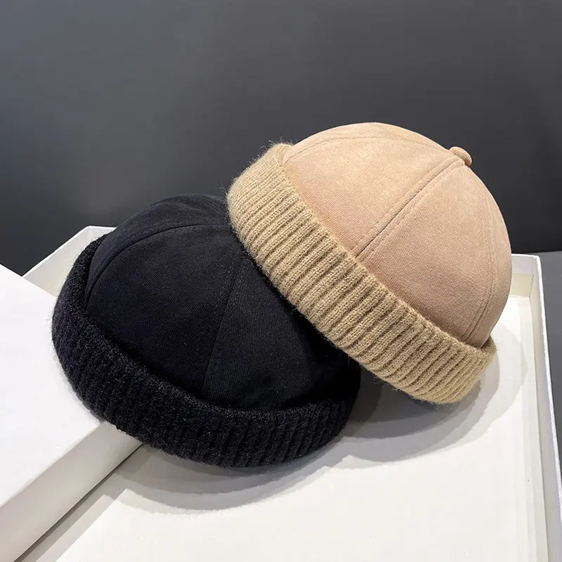 Autumn and Winter Deerskin Velvet Beret Melon Skin Hat