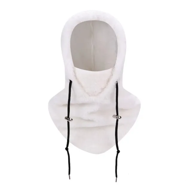 Outdoor Cycling Sports Cold Protection Thickening Scarf Head Cover Warm Hat White - Shop at LoveMi