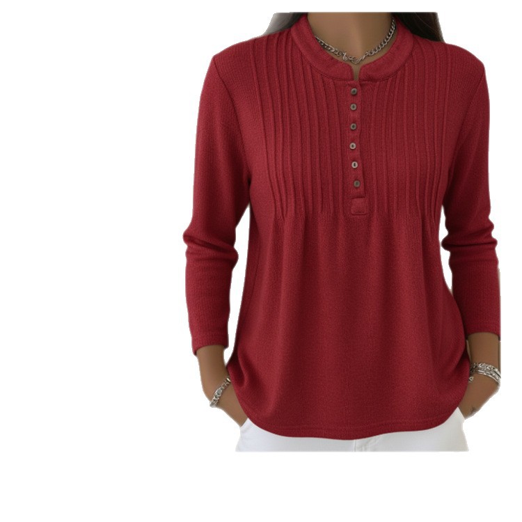 Womens Casual Crew-neck Knit Top