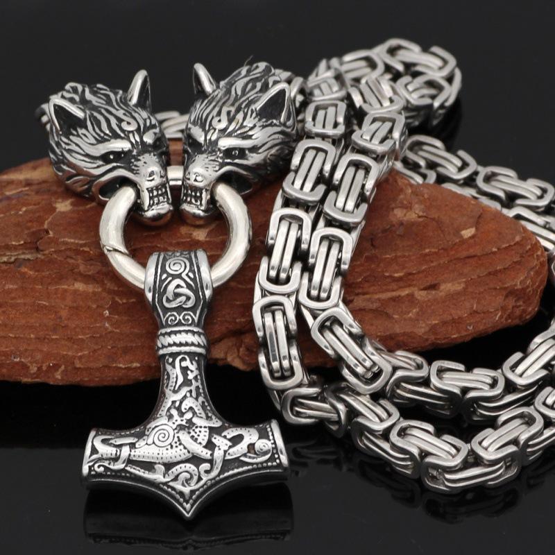 Stainless Steel Chain Retro Hammer Pendant For Men