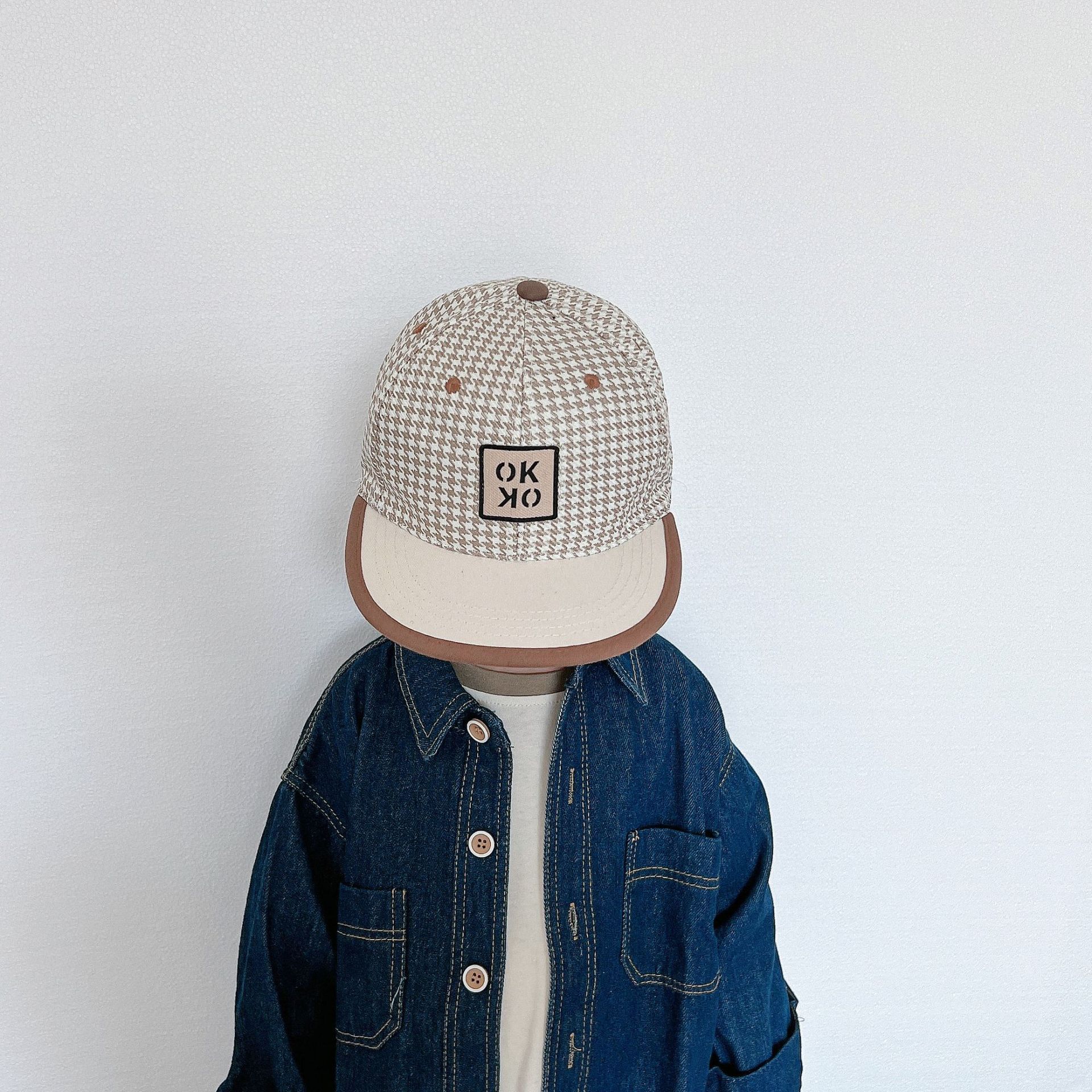 Plaid Spring And Autumn Sun Hat