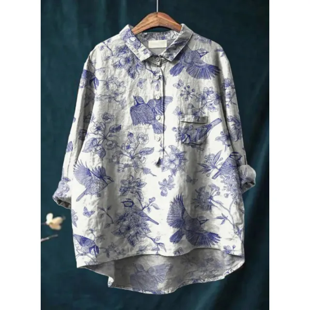 Casual Animal Print Hawaiian Long Sleeve Shirt Cs4 41 - Shop at LoveMi