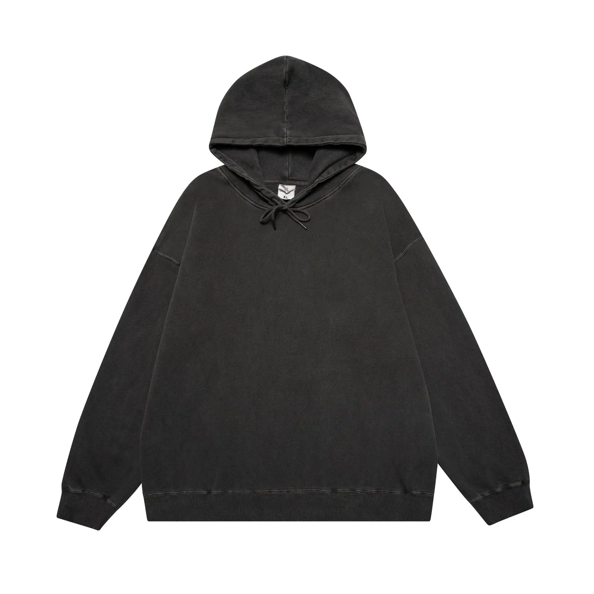 Cotton Terry Hoodie Autumn Solid Color