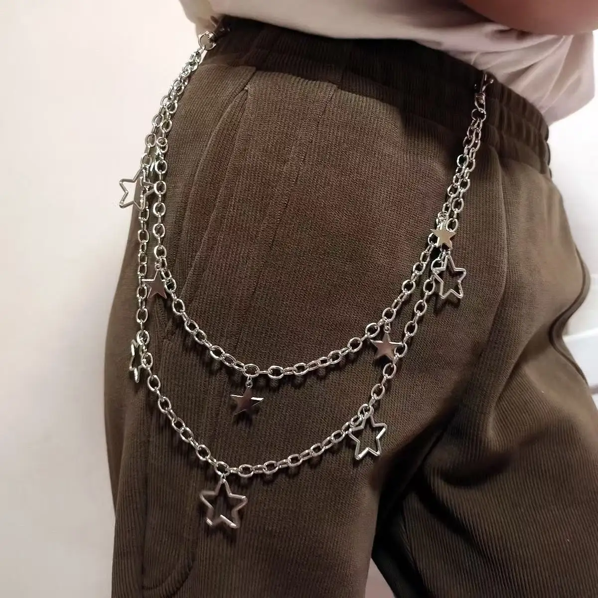 Personalized Hollow-Out Five-Pointed Star Pants Chain