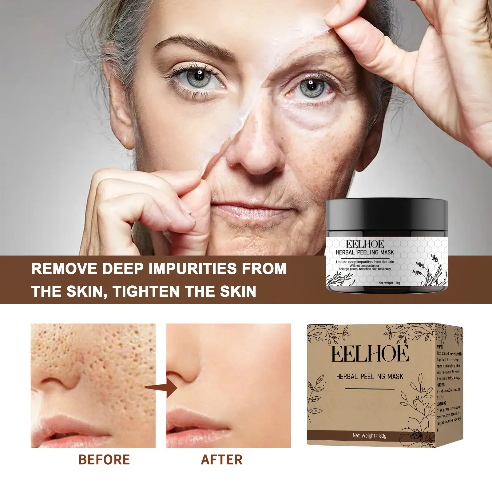 Tear And Pull Deep Cleansing Skin Nose Blackhead Firming Pores Nourishing And Hydrating Facial Mask