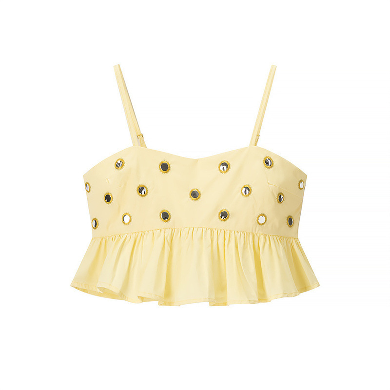 Sling Short Top High Waist Skirt