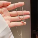 Metal Contrast-color Cross Pendant Necklace view 2