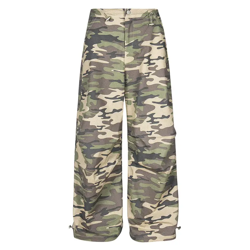 American Wide Leg Pocket Design Camouflage Paratrooper Overalls