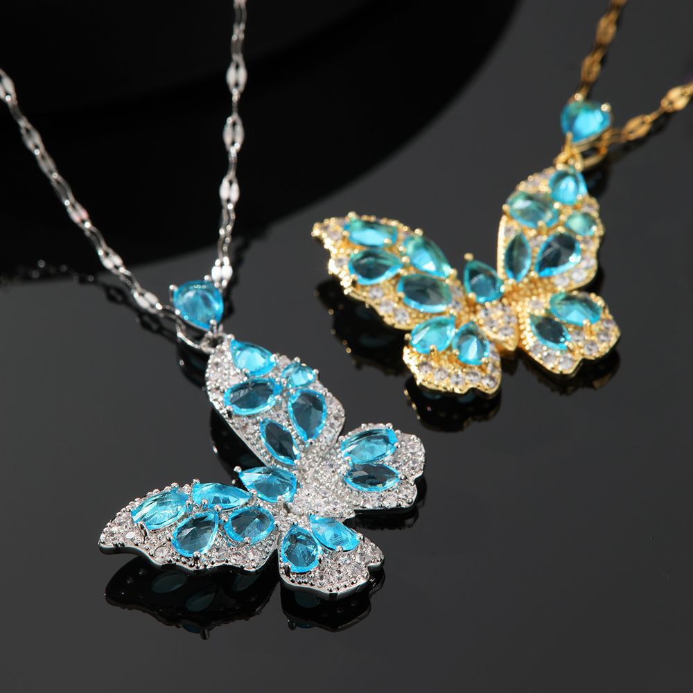 Affordable Luxury Fashion Zircon Butterfly Necklace For Women