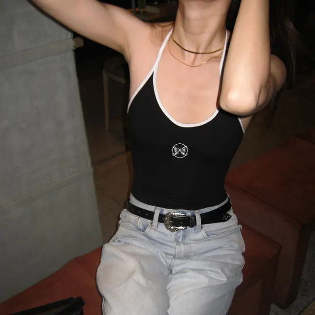 Summer Fashion Women's Color contrasting Stripe Sling Top Jumpsuit Black - Shop at LoveMi