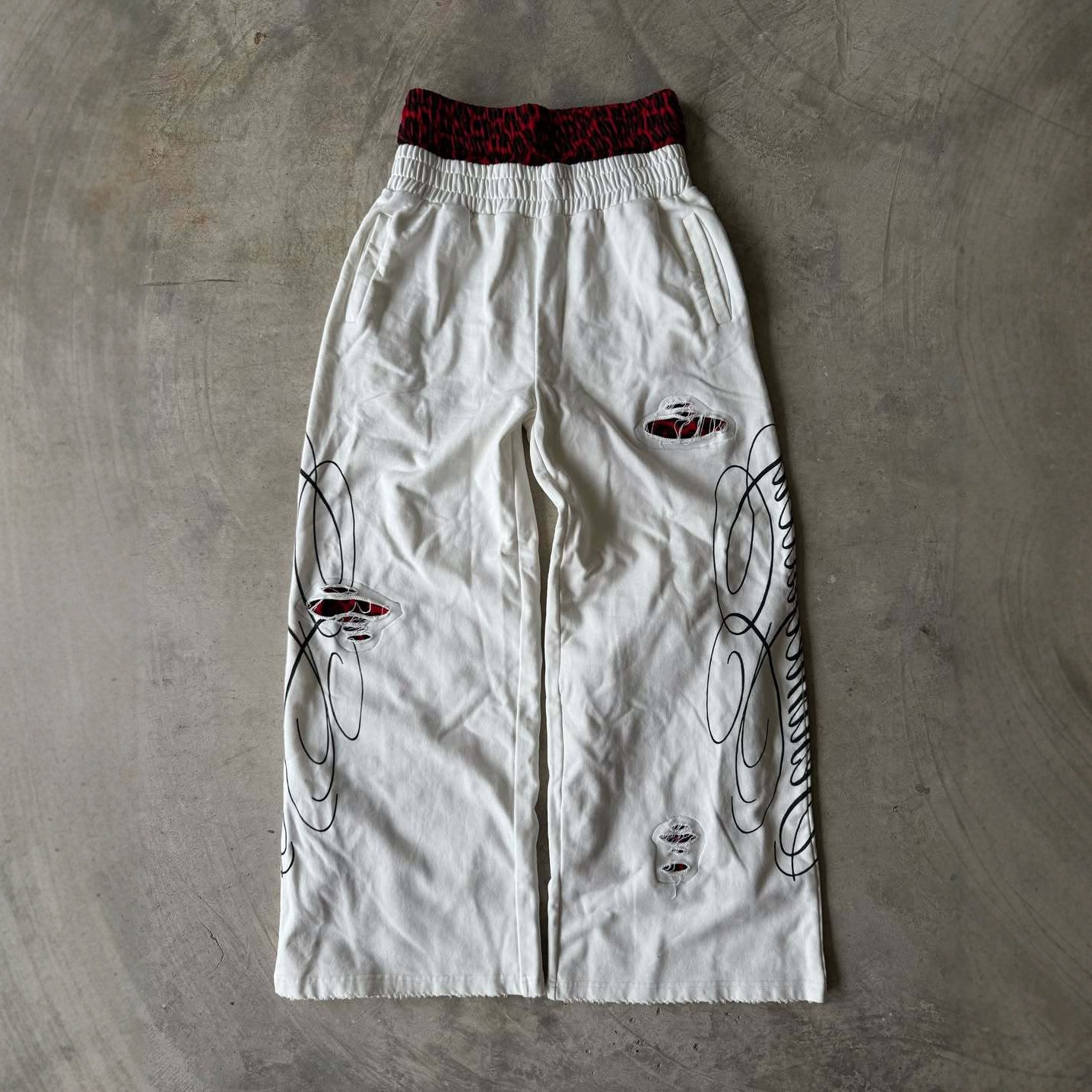 Y2K Double Waistband Sweatpants detail