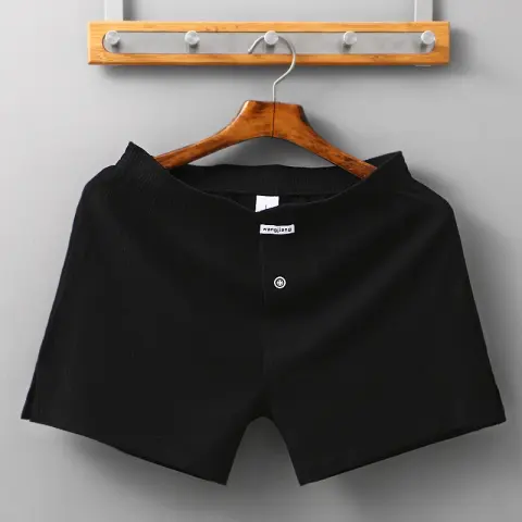 Men's Home Cotton Breathable Comfortable Sports Shorts Solid Color