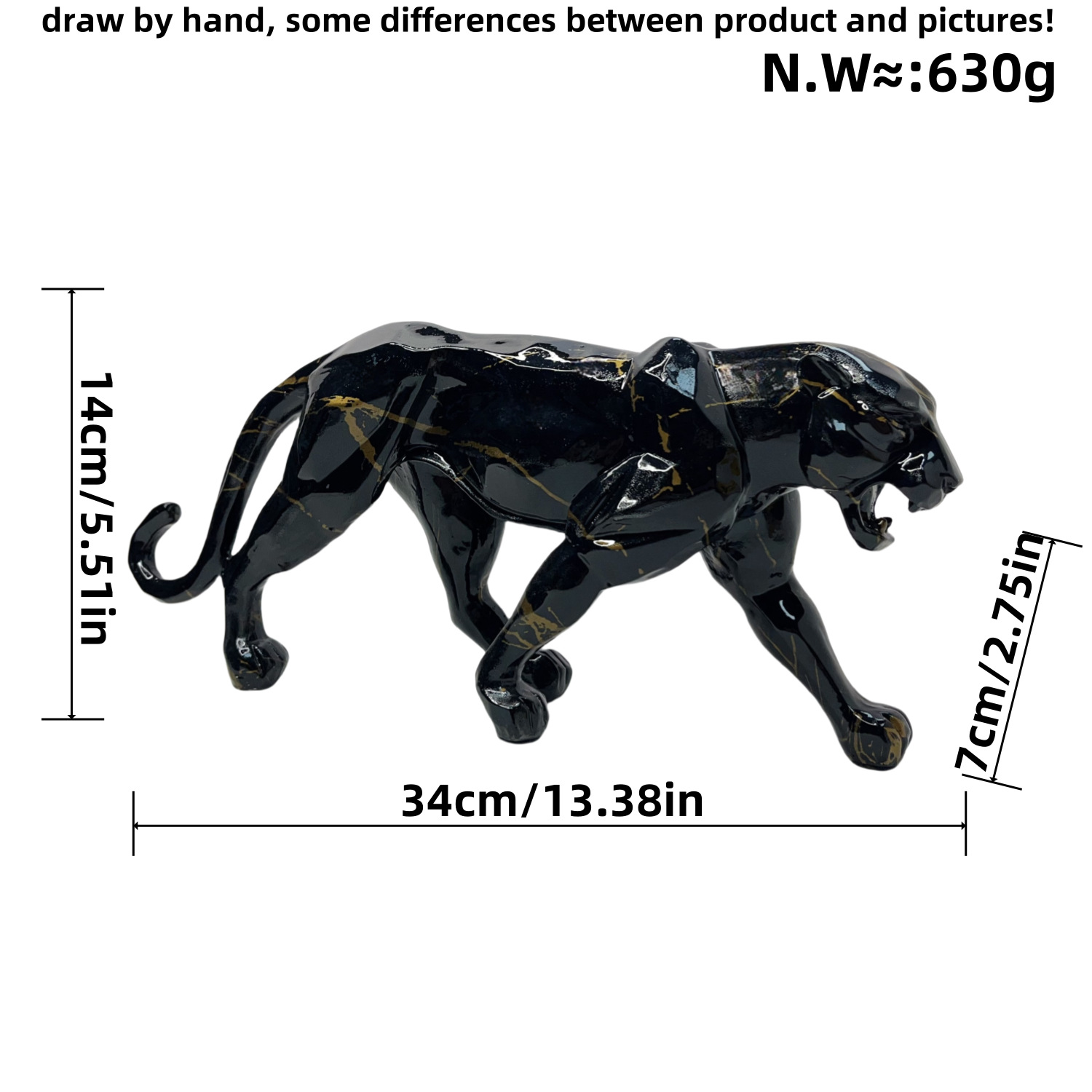 Resin Leopard Figurine, picture 4 of 8