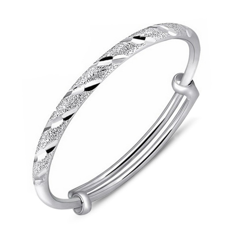 Frosted Bracelet Fashionable All-match Plated Silver Decoration Gift