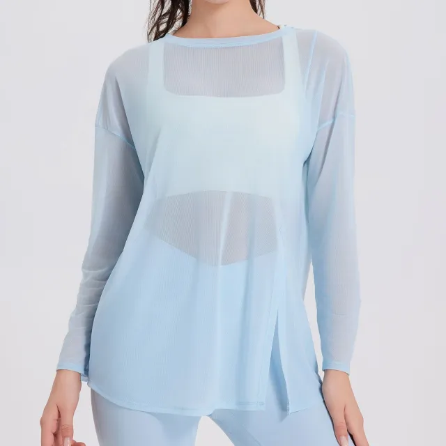 Spring And Summer Running Mesh Quick Drying Clothes Women's Overall Moonlight Blue - Shop at LoveMi