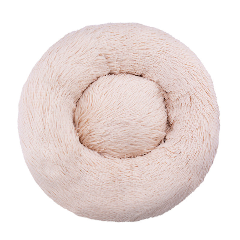 Machine-washable Plush Round Dog Bed