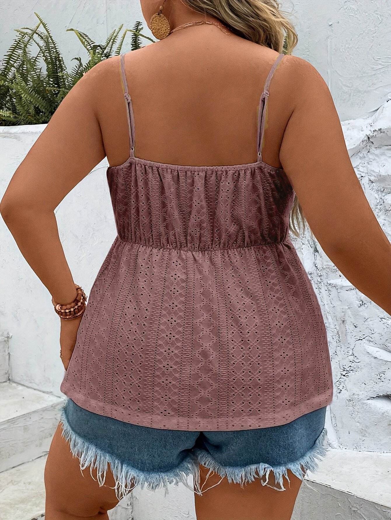 Womens Plus Size Spaghetti Strap Camisole Top