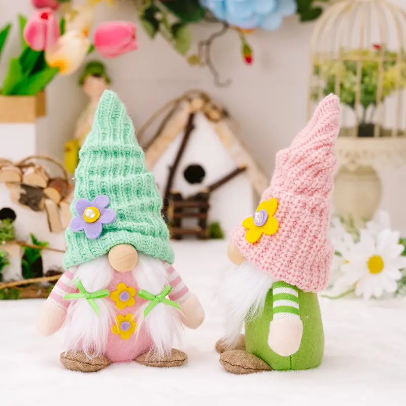 Faceless Doll Knitted Hat Home Ornaments