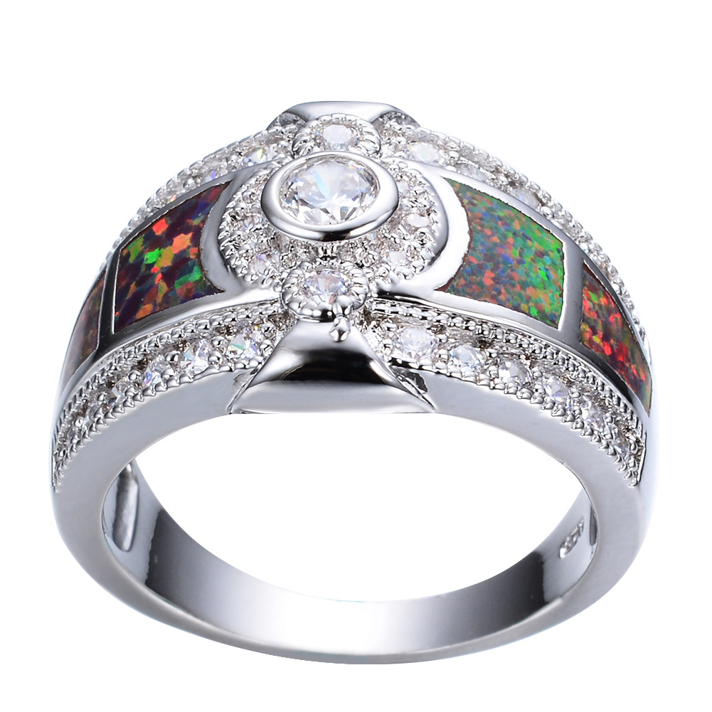 White Aobao Popular White Diamond Zircon Ring