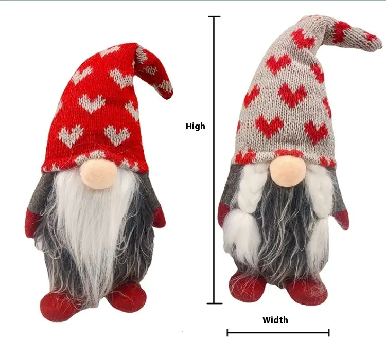 New Christmas Faceless Old Man Doll Valentine's Day Love Rudolf Window Doll Christmas Ornament