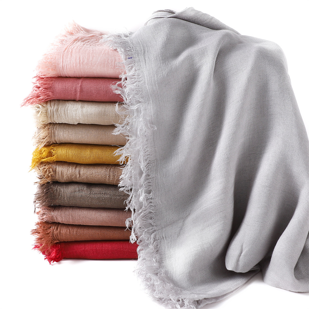 Women's Fashionable Thin Modal Monochrome Rayon Breathable Shawl Scarf