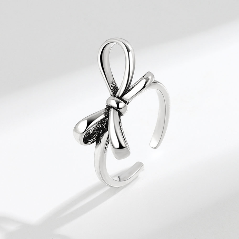 Fashion Personality Retro Geometric Bow Ring